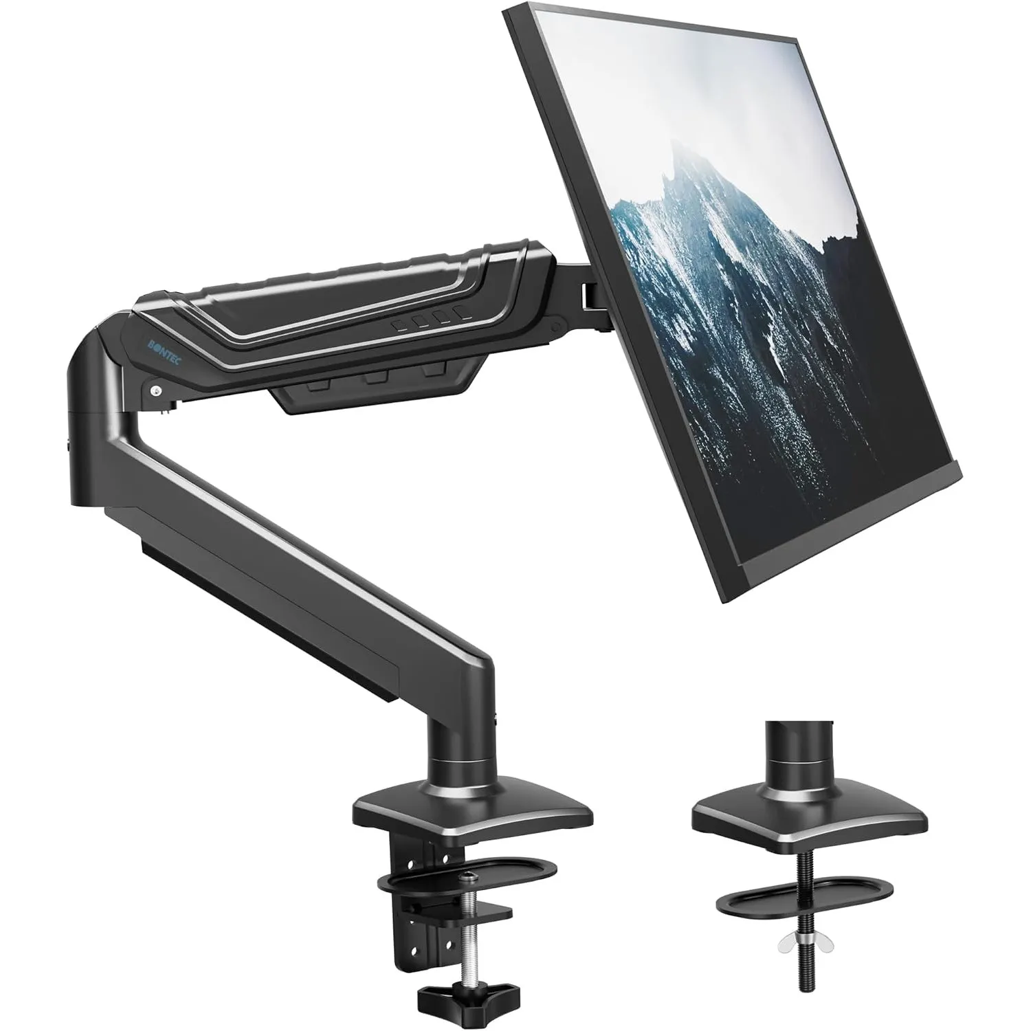 BONTEC Monitor Halterung 24-38 Zoll, Gasfeder, 12 kg, VESA 75/100 mm