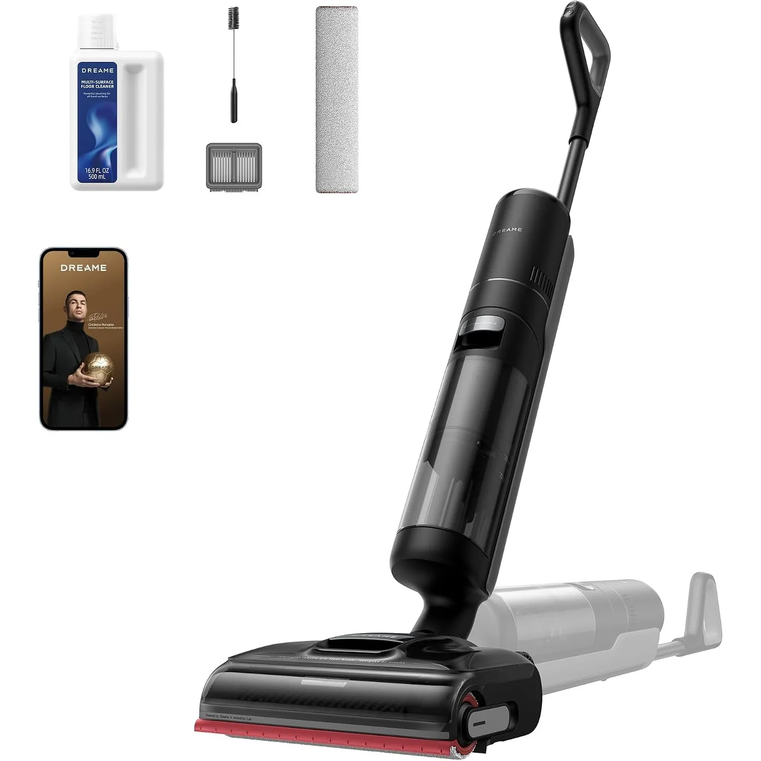 dreame H15S Nass- und Trockensauger, 3-fache Kantenreinigung, KI-Roboterarm, 21.000 Pa Saugkraft, verhedderungsfrei, 90…