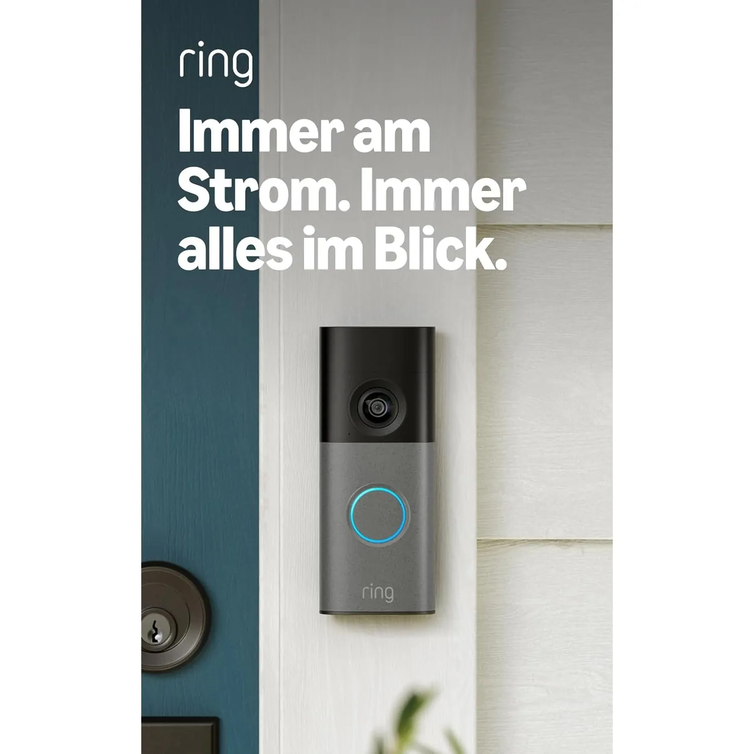 Ring Videotürklingel Kabel (Wired Video Doorbell) (neueste Gen.), Videotürklingel-Kamera, Retinal 2K, optimierter Zoom …