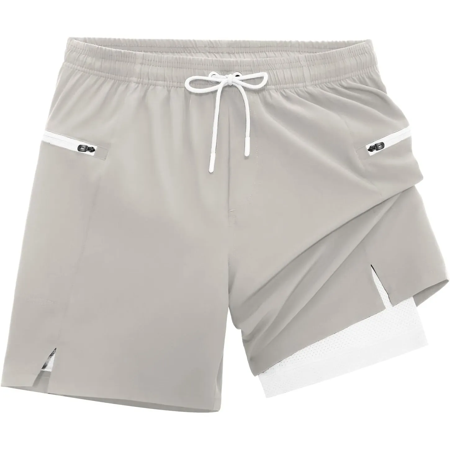 veepro Herren Laufshorts 2 in 1 Shorts Kurze Sporthose Running Gym Shorts Outdoor Jogginghose Trainingsshorts mit Einge…