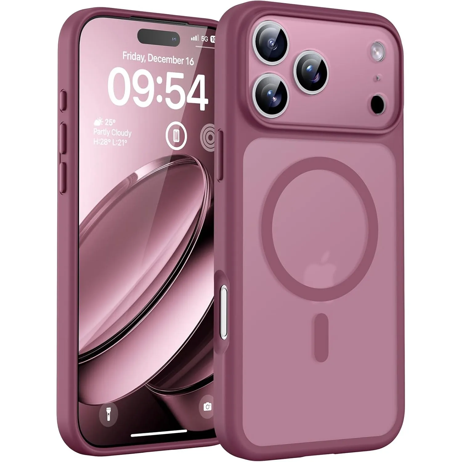 TOCOL für iPhone 17 Pro Max Hülle, Kompatibel mit MagSafe, Pflaume