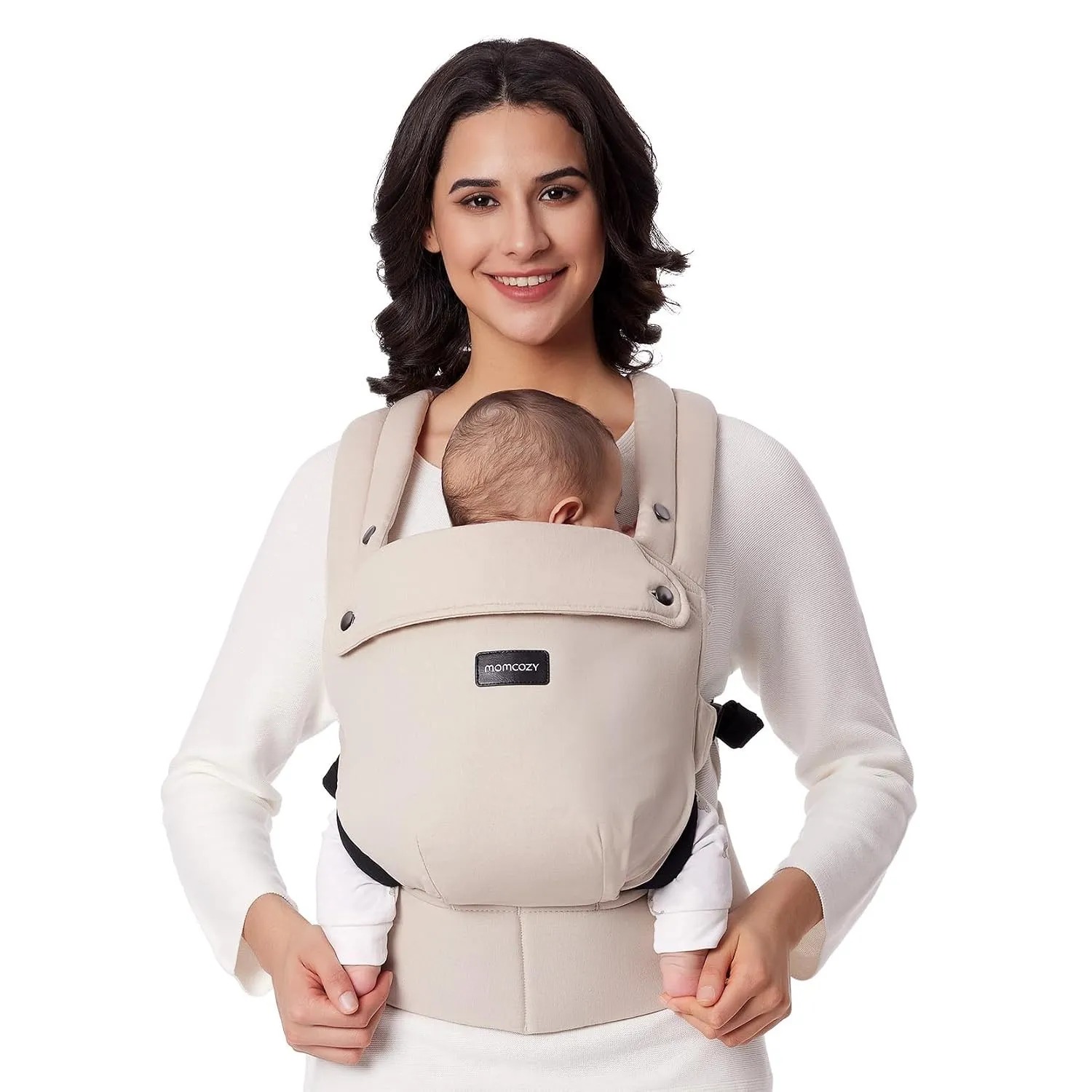 Momcozy Babytrage 100% Baumwolle ab Geburt, Khaki