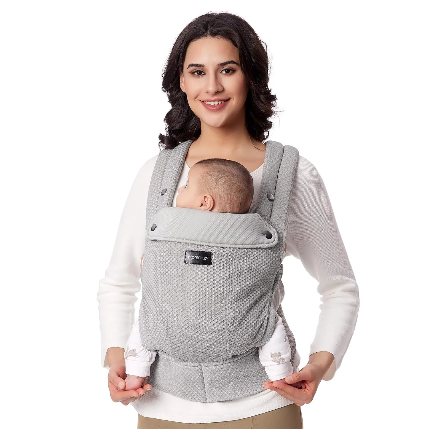 Momcozy Netz-Babytrage ab Geburt, Air Mesh-Grau