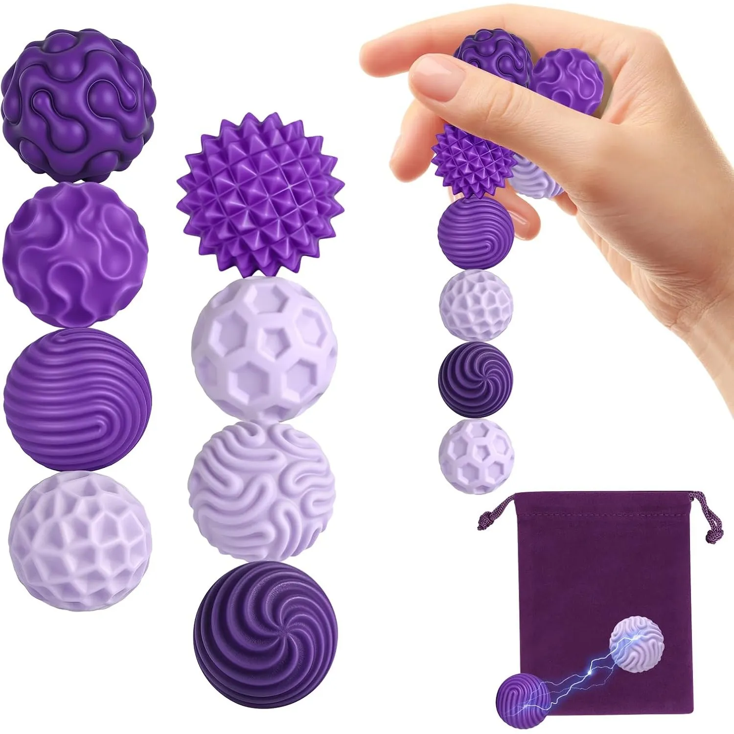 Zingbee 8 stück magnetische Fidget Toys,Silikon Magnetkugeln Anti-Stress