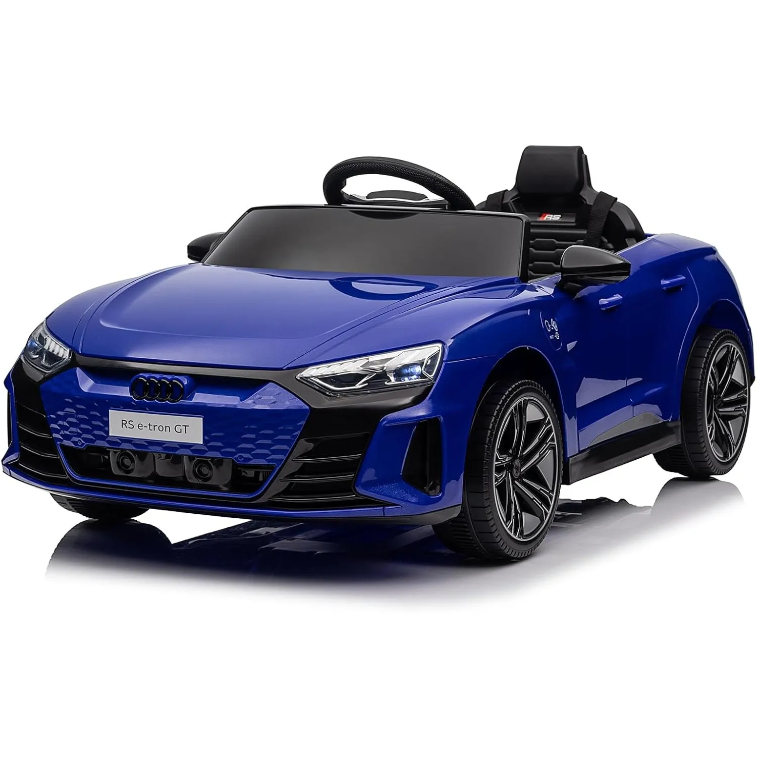 LEADZM Elektro Kinderauto mit Musik & Hupe & Scheinwerfer, 12V Kinder Elektroauto Kinderfahrzeug, 3-5km/h für Kinder (B…