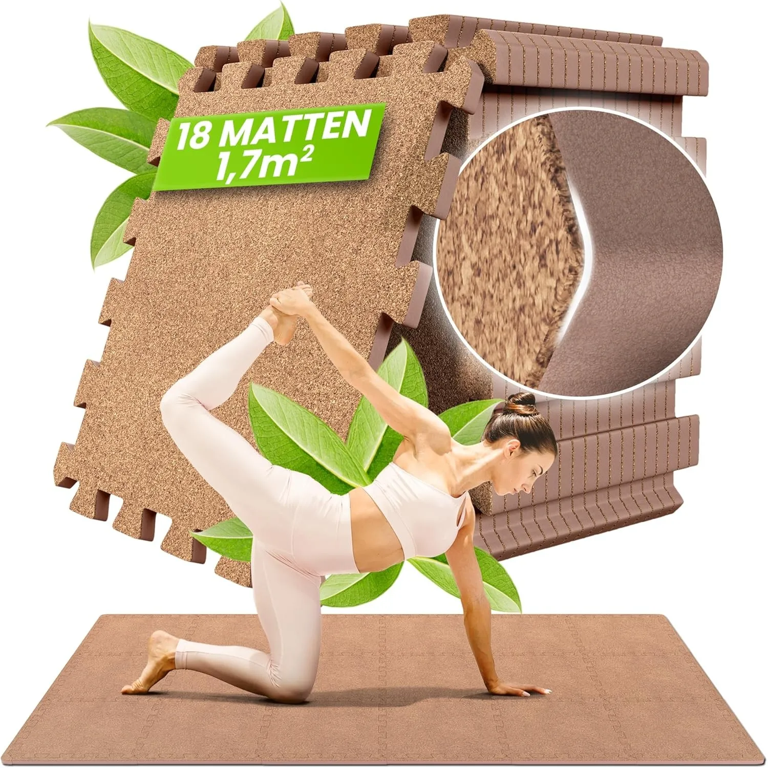 bemaxx Bodenschutzmatte Fitness - Sportmatte Fitnessmatte Puzzlematte
