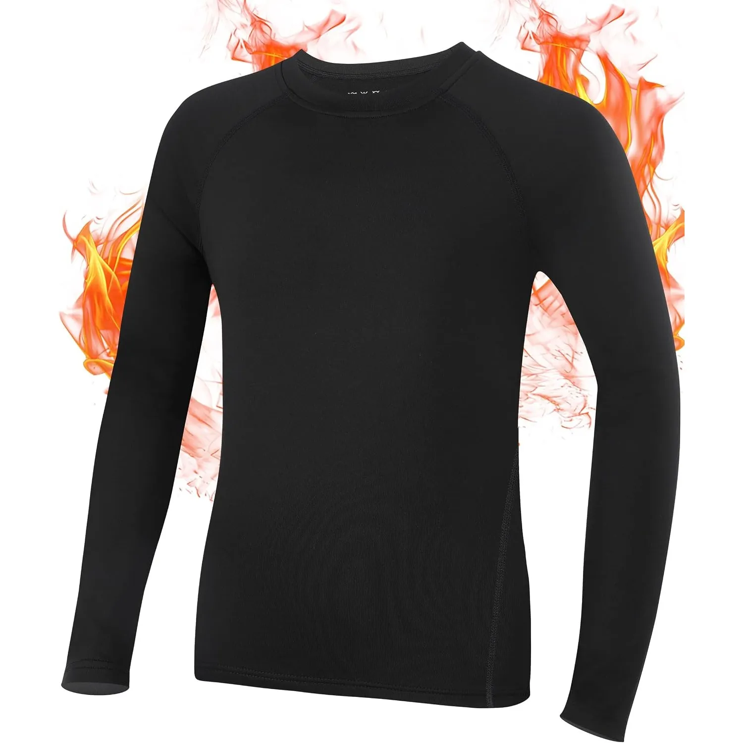 Roadbox Thermoshirt Jungen Langarm, Fleece-Unterhemd für Schule und Sport