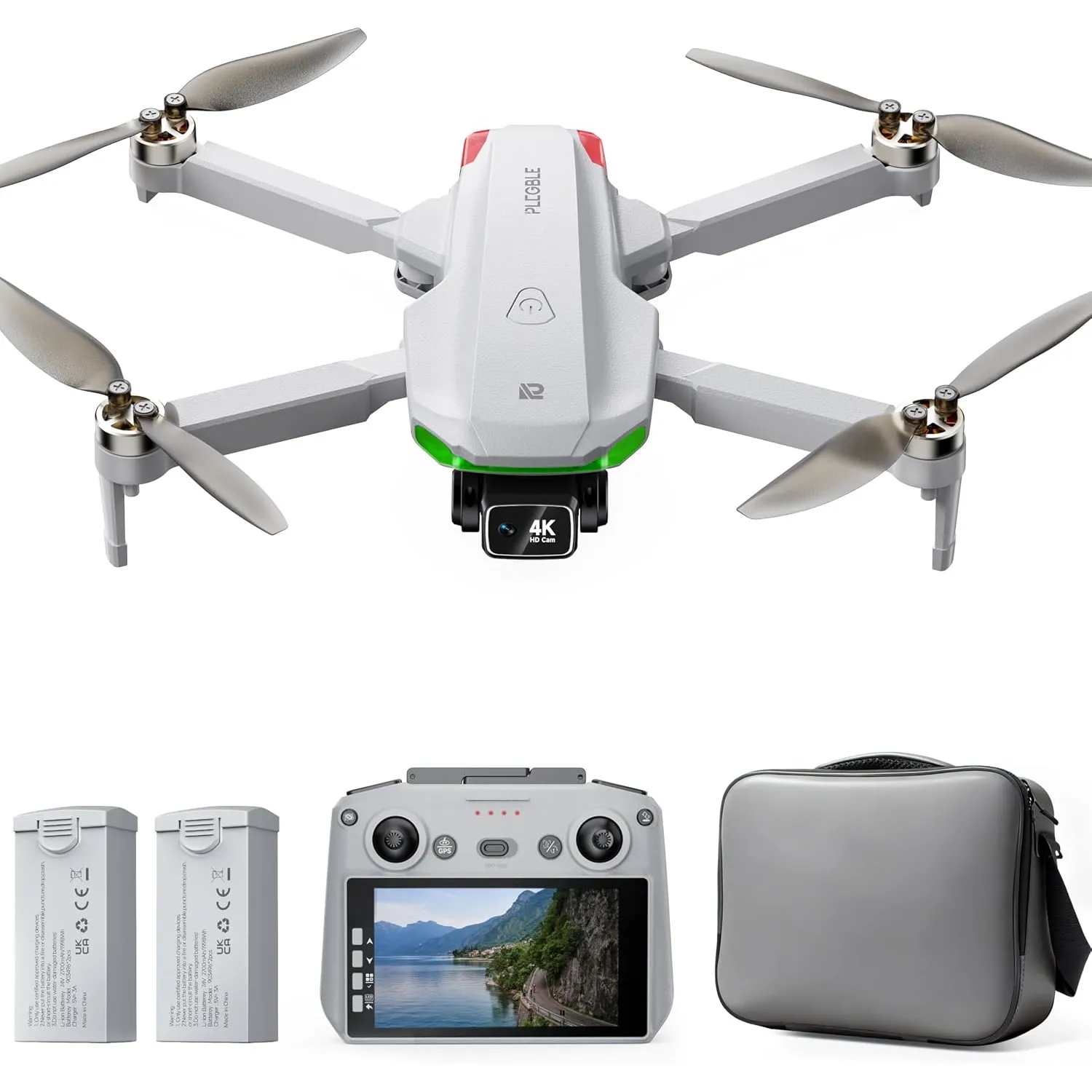 GPS Drohne mit Kamera EIS 4K für Erwachsene, mit Bildschirm auf Controller, 70 Minuten Flugzeit, 10 KM FPV Übertragung,…