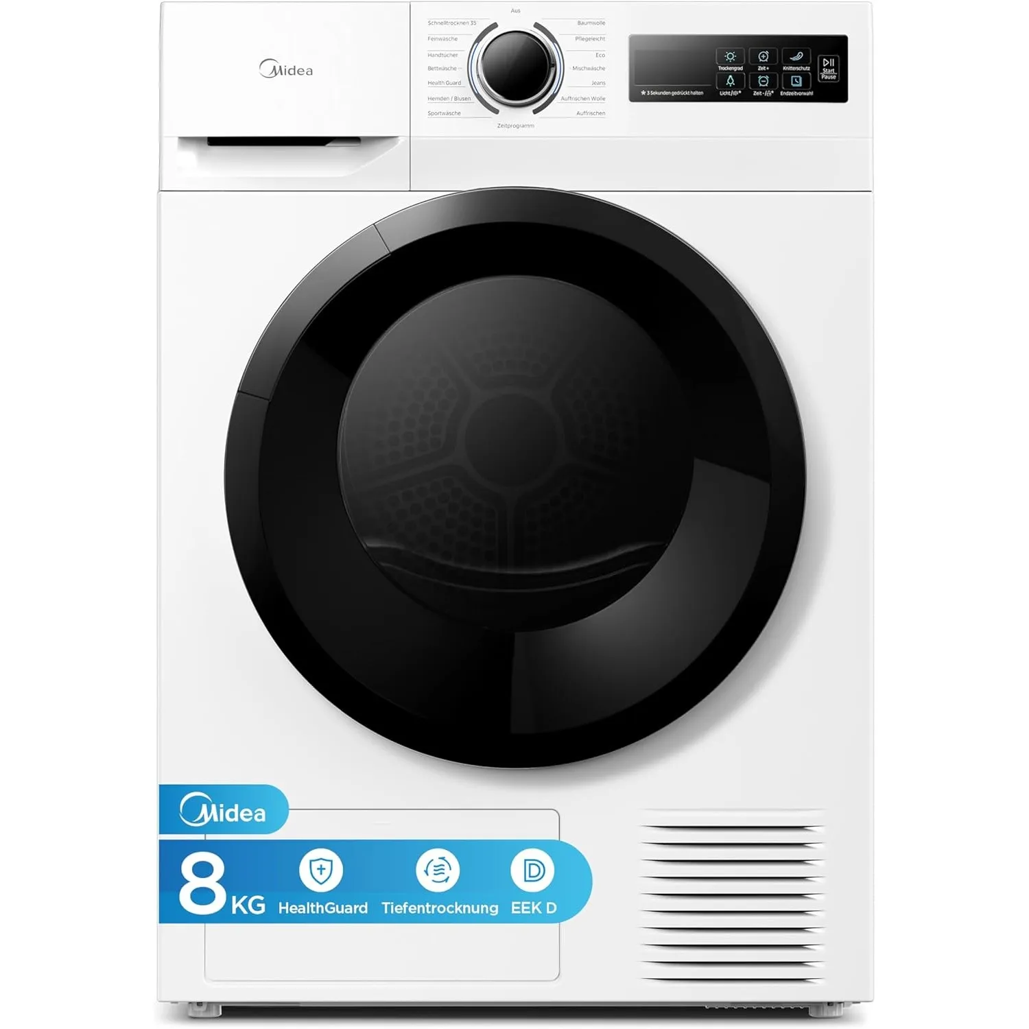 Midea Wärmepumpentrockner 8 kg Energieklasse D Weiß MD11EH80BD