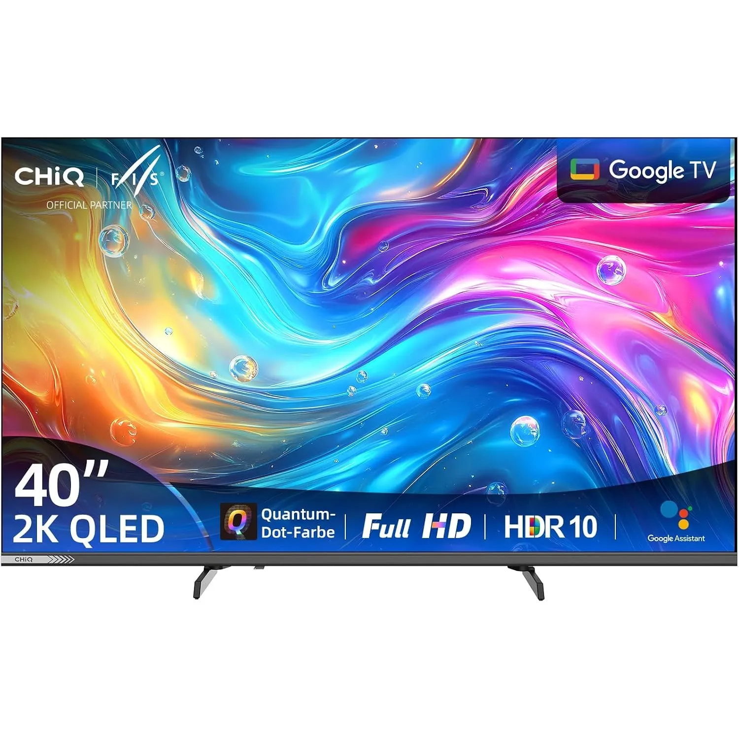 CHiQ L40QST 40 Zoll QLED Pro Full HD Fernseher, Google TV, HDR10