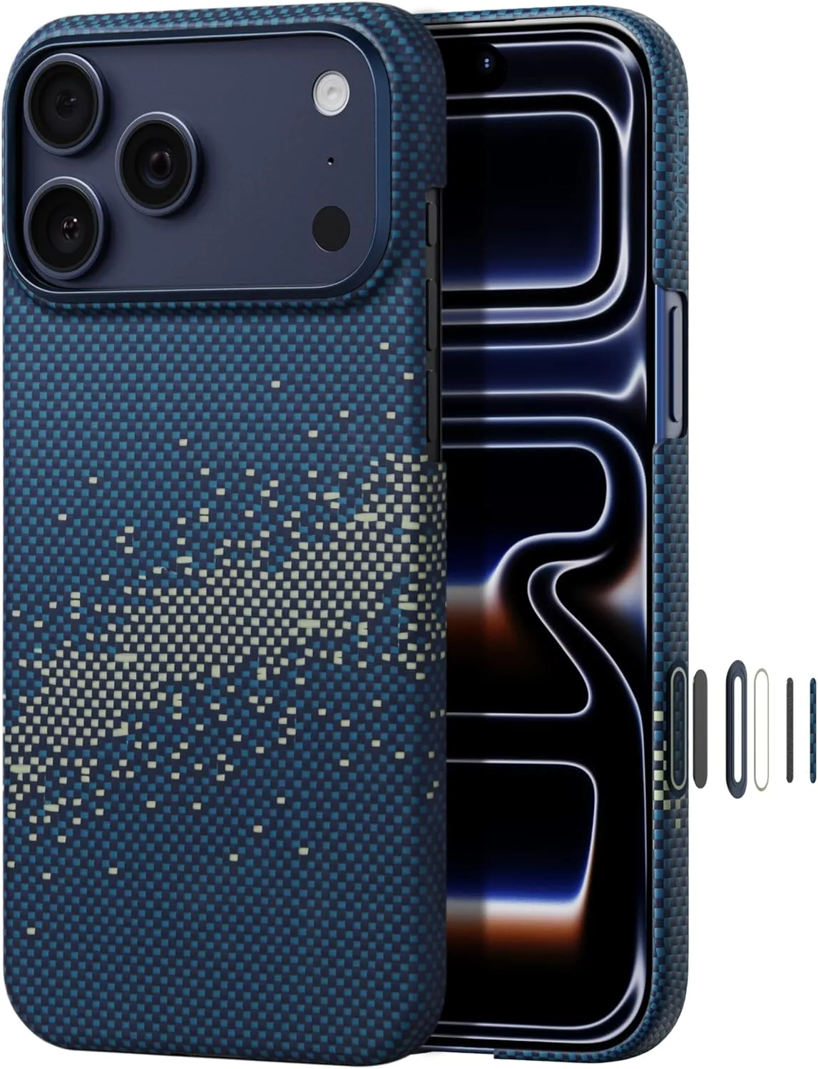 pitaka Ultradünne Hülle für iPhone 17 Pro Max Magnetische Handyhülle aus Aramidfaser mit Kamerasteuerung Kompatibel mit…