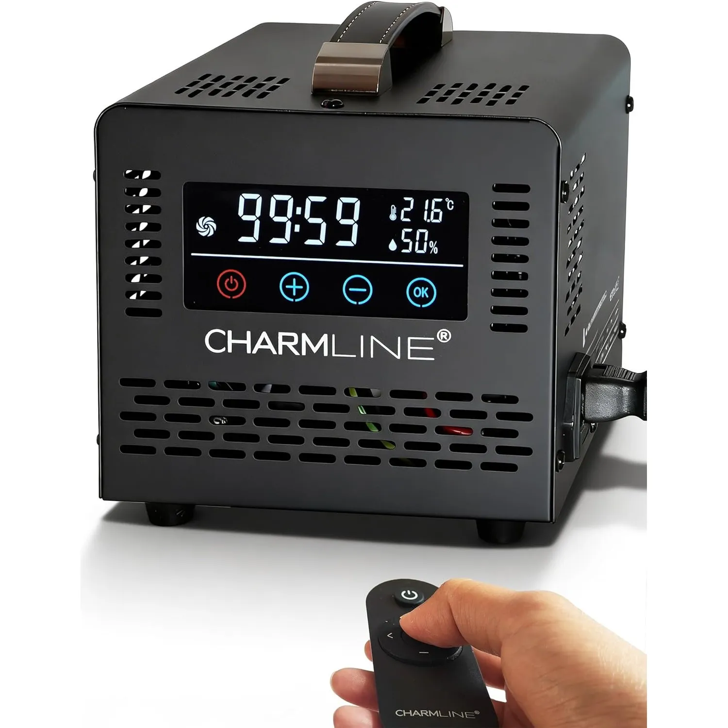 Charmline Smart Ozongenerator 60000 mg/h mit Fernbedienung, zur Geruchsbeseitigung in Autos, Räumen, Kellern, bis 500 m…