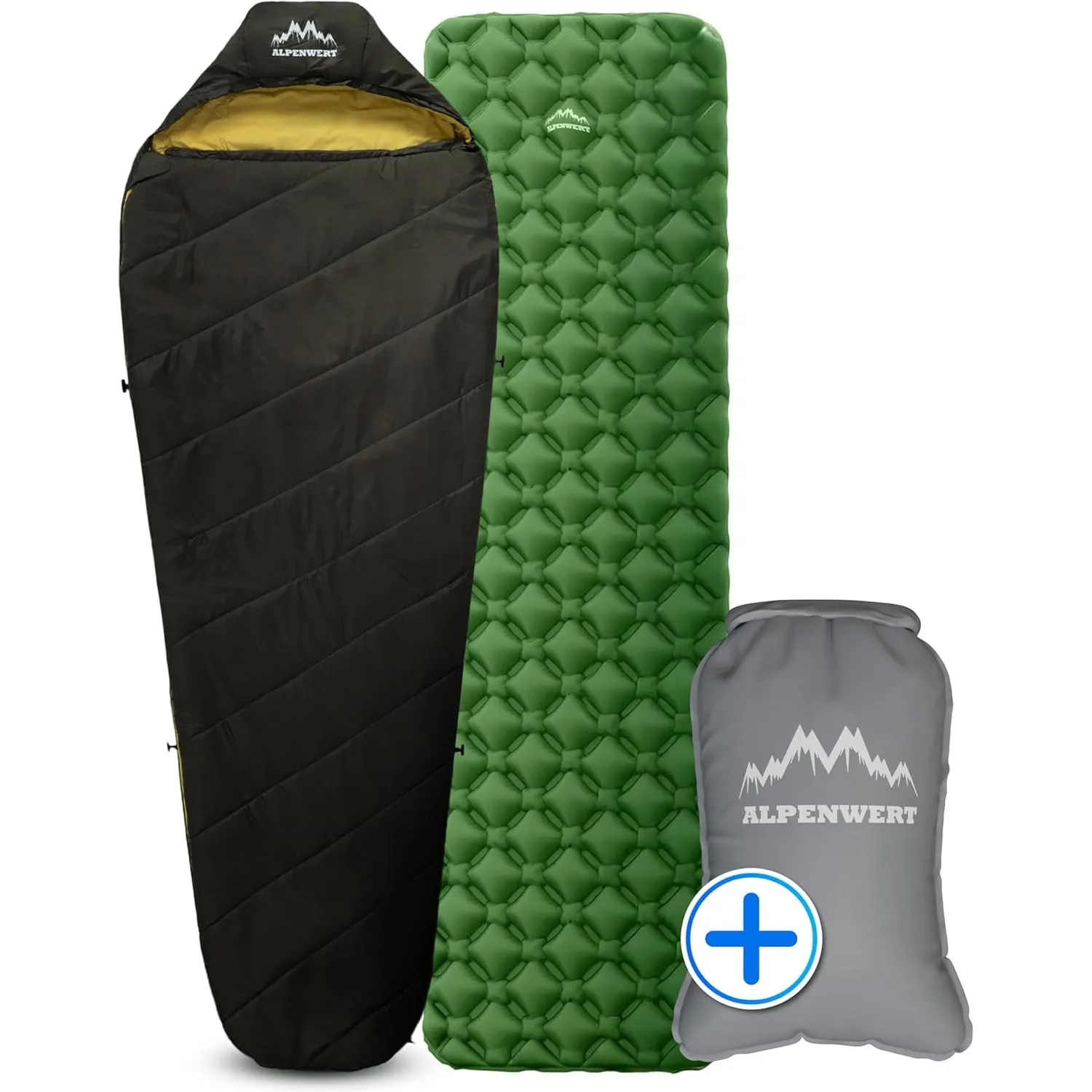 Alpenwert® Isomatte Outdoor [Kleines Packmaß & Ultraleicht] Luftmatratze perfekt für Camping, Wandern, Backpacking UVM.…