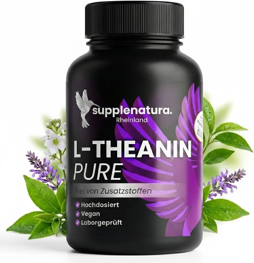 L Theanin | IDEAL DOSIERT: 200mg | 240 Kapseln | Laborgeprüft & Hochrein | L-Theanin von SUPPLENATURA®