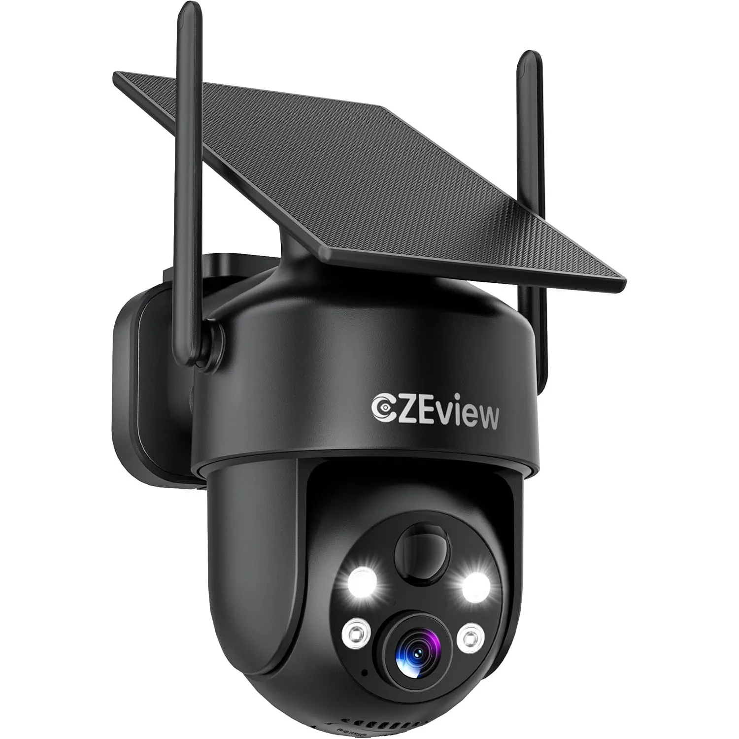 CZEview 2K 3MP Überwachungskamera Aussen Akku Solar, Kabellos, 360° PTZ Kamera Außen, Farb-Nachtsicht, Intelligente Erk…