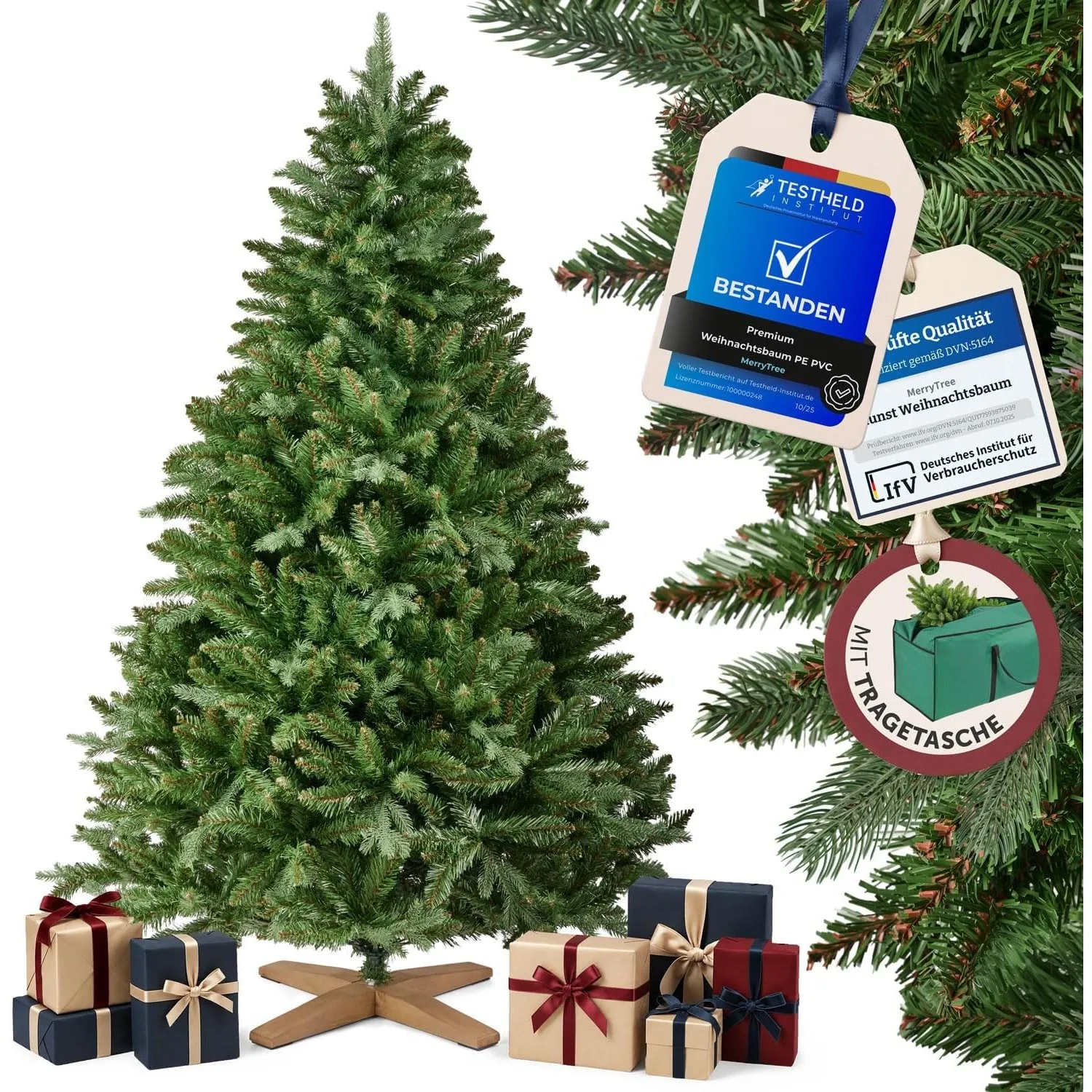 Premium Künstlicher Weihnachtsbaum 120 cm - Nordmanntanne