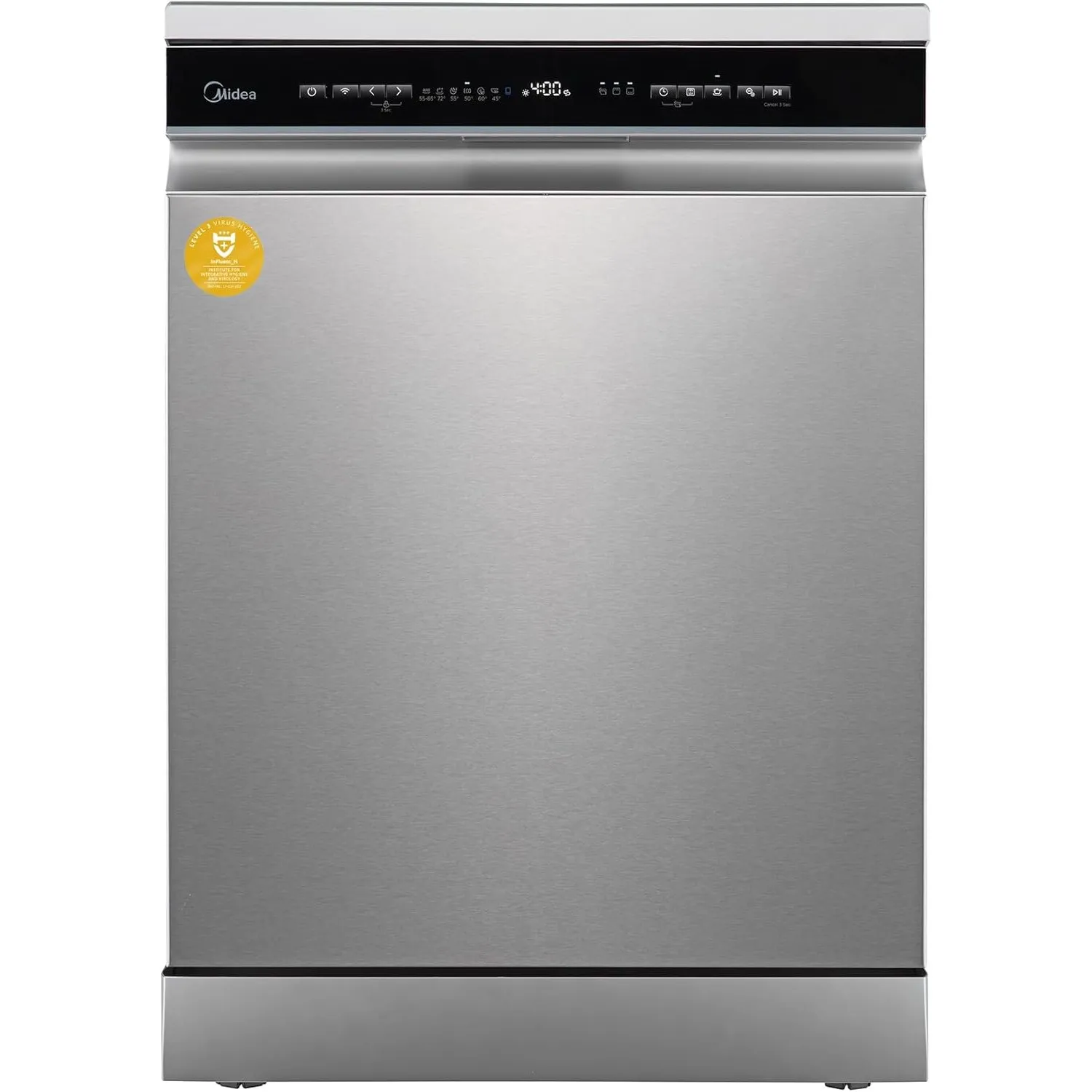 Midea Spülmaschine 60 cm MDWEF1433DSS-WE, Geschirrspüler Freistehend 14 Maßgedecke, Besteckkorb, höhenverstellbarer Obe…