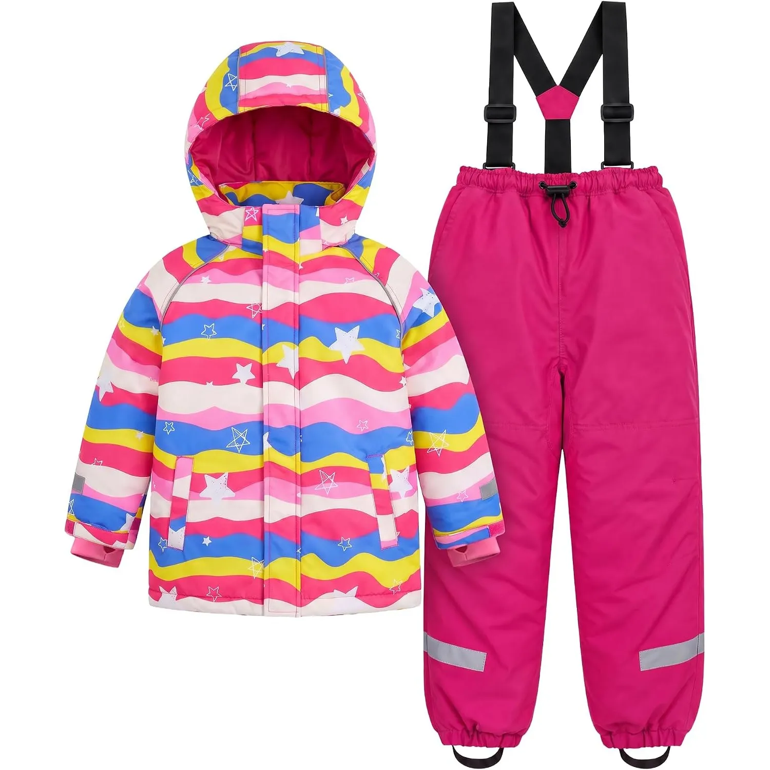 Gogokids Kinder Schneeanzug Split Typ - Kleinkind Wasserdichte Skianzüge mit abnehmbarem Hut und Hose, Thermisch & Atmu…