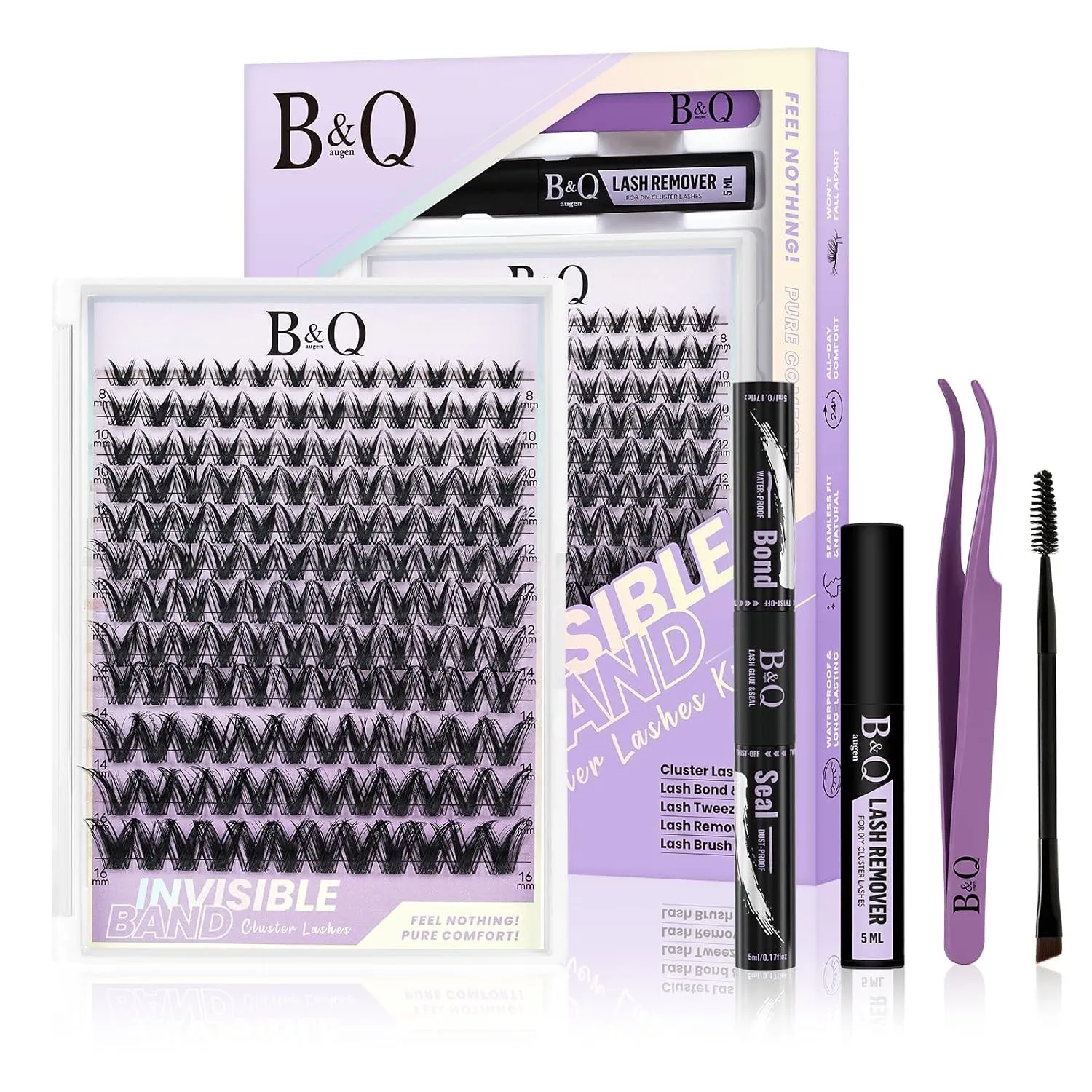 B&Q Lash Extension Set 144PCS Victory Lash Clusters 8-16 mm MIX