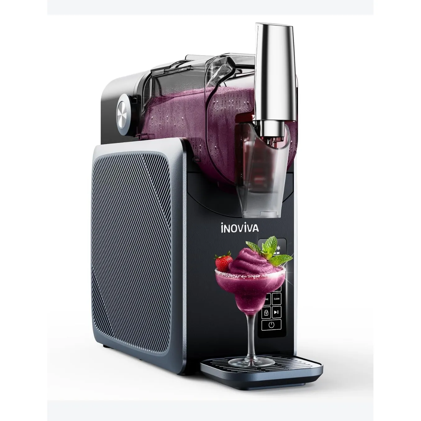 INOVIVA Slush Maschine 2.6L, kein Eis erforderlich, Slushie für Zuhause mit Selbstreinigung, 5 voreingestellte Modi, Sl…