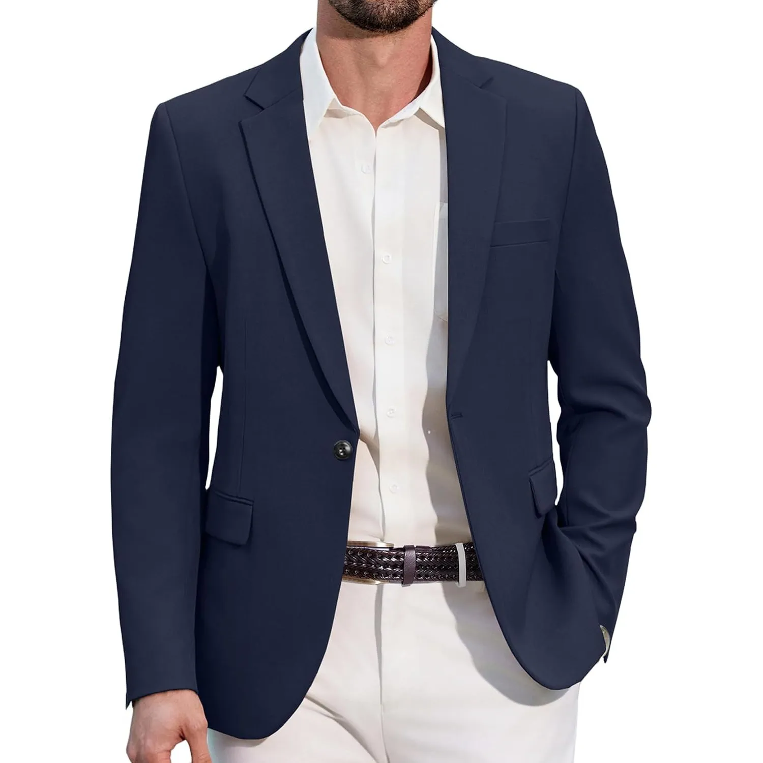 COOFANDY Sakko Herren Sportlich Freizeit Blazer Jackett 1 Knopf Sportsakko Anzugjacke für Männer Business Casual