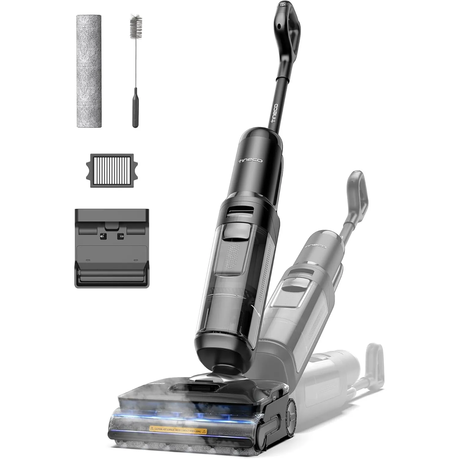 Tineco FLOOR ONE S7 Stretch Steam Nass Trockensauger 160 °C HyperSteam Dampfreiniger, 80 Min Laufzeit, DualBlock Anti-T…