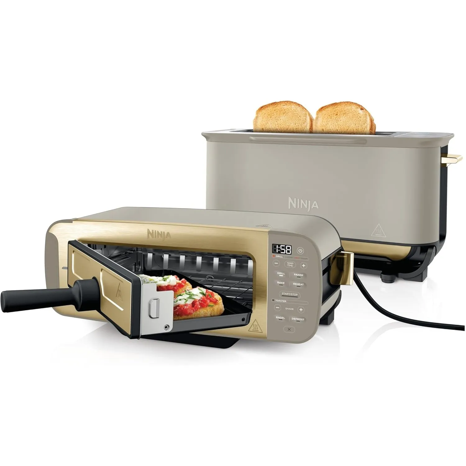 Ninja Foodi 3-in-1 Toaster, Elektrogrill mit Deckel, ST202EUSTGD