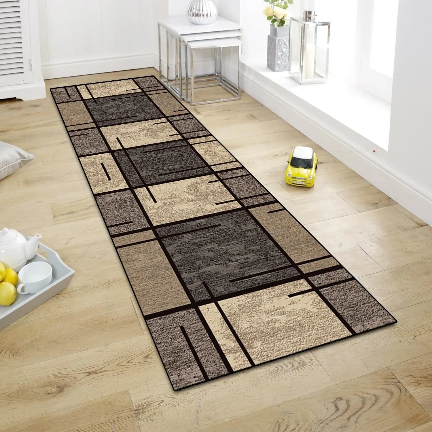 WTHYGB Teppich Läufer Flur, Küchenläufer 80x250cm rutschfest Waschbar