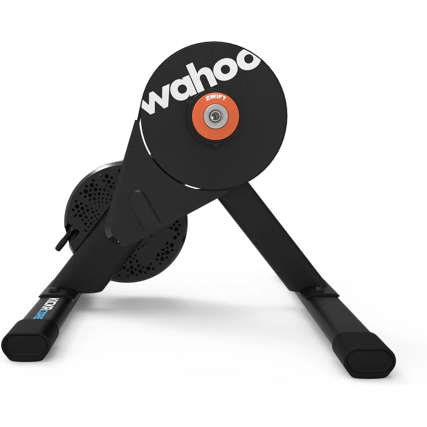 Wahoo Fitness KICKR CORE 2 Indoor Fahrradtrainer mit ZWIFT COG und Click - Orange Zahnrad 3. Generation