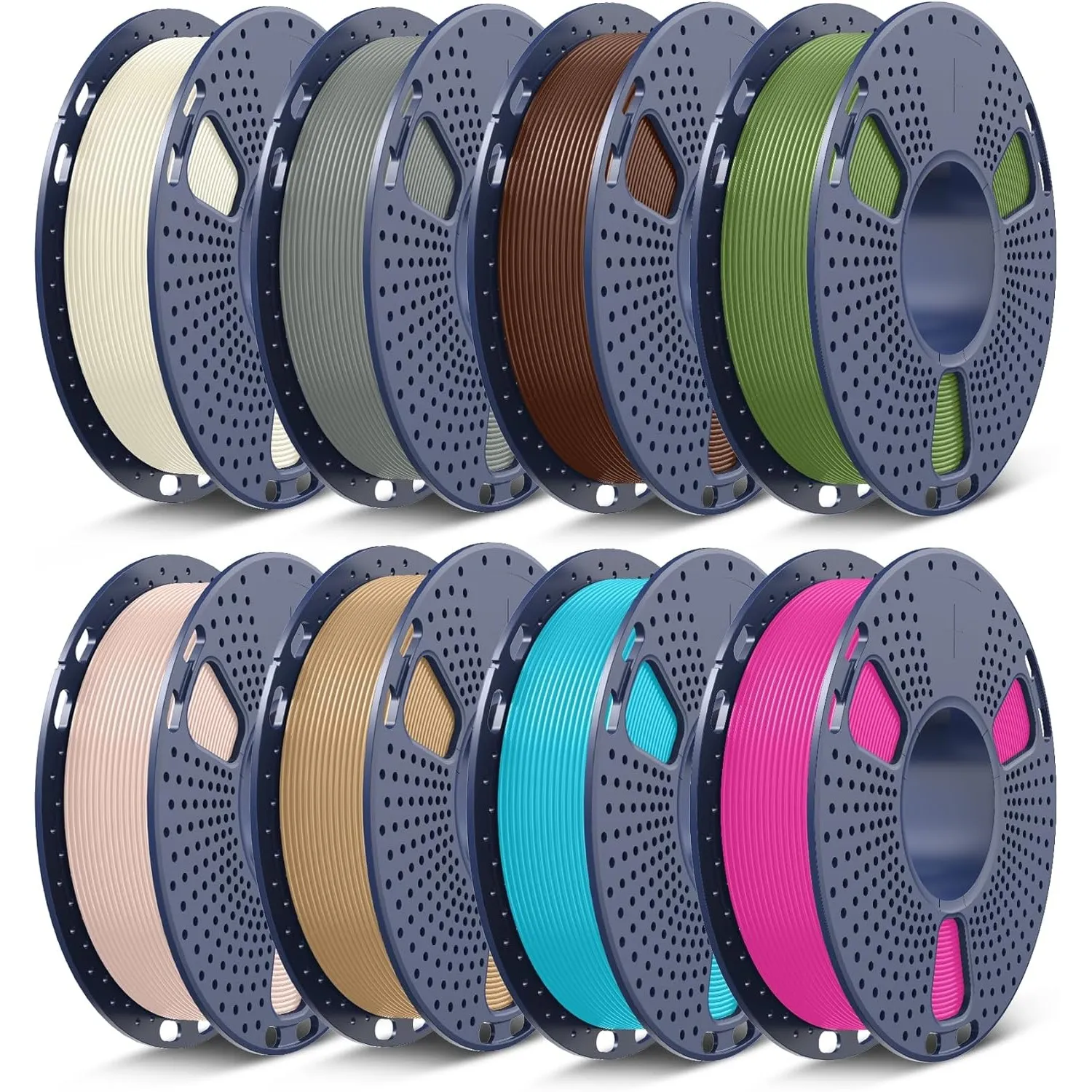 SUNLU 250g PETG Filament 1.75mm Set mit 8 Farben, 3D Drucker Filament PETG