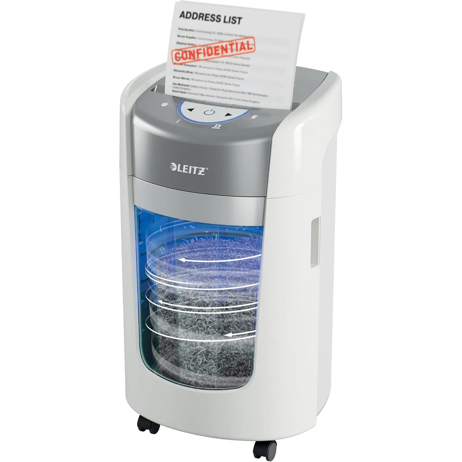 Leitz IQ Optimax Home Office 225 P5 Aktenvernichter, Mikroschnitt, Bis 6 Blatt 80 g/m², 45 Prozent mehr Volumen, 15 L B…
