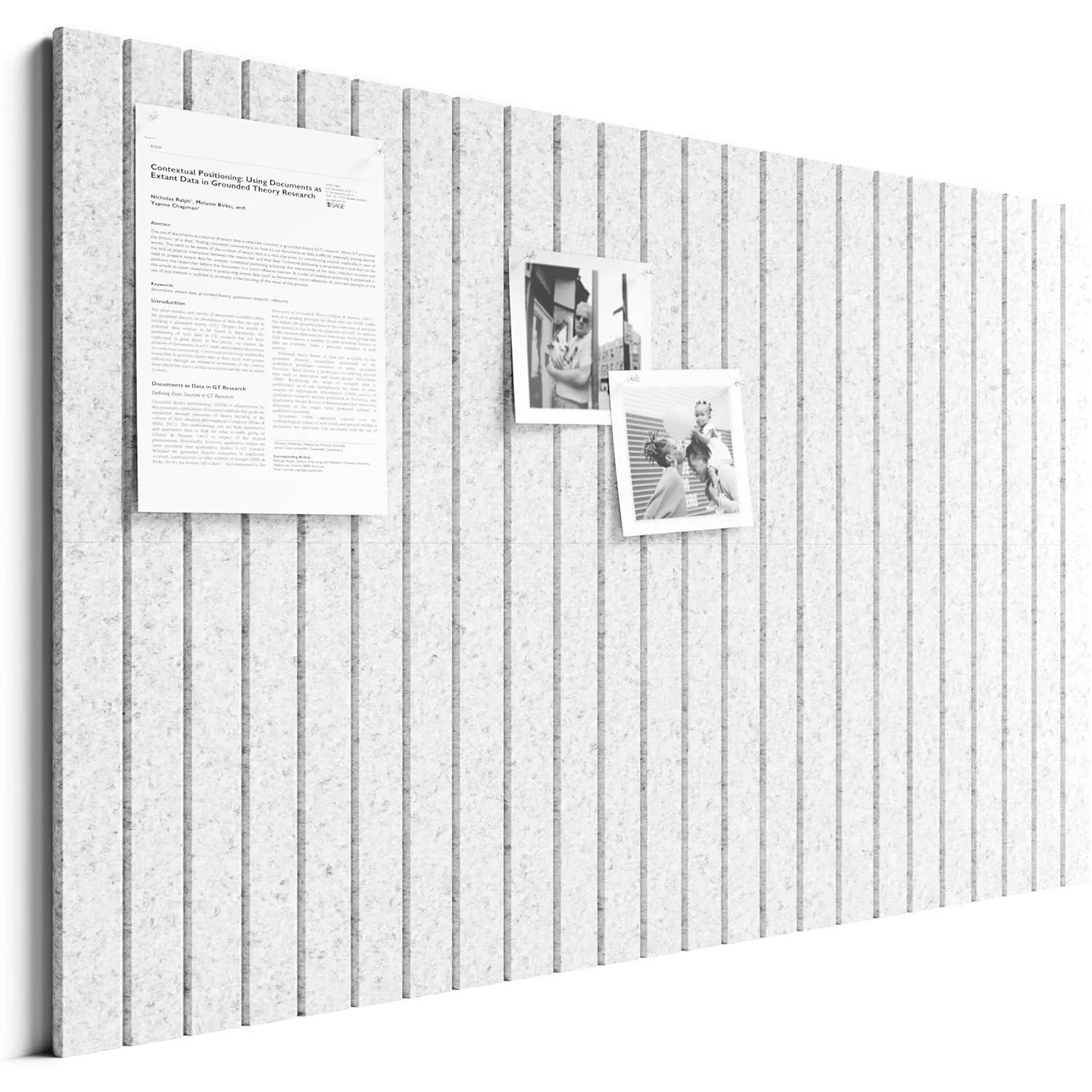 Bumusty Große Filz Pinnwand 90 x 60 cm, 6er-Pack, Hellgrau | Pinnwand Modern Korktafel-Alternative mit 32 Klebepads, Vi…