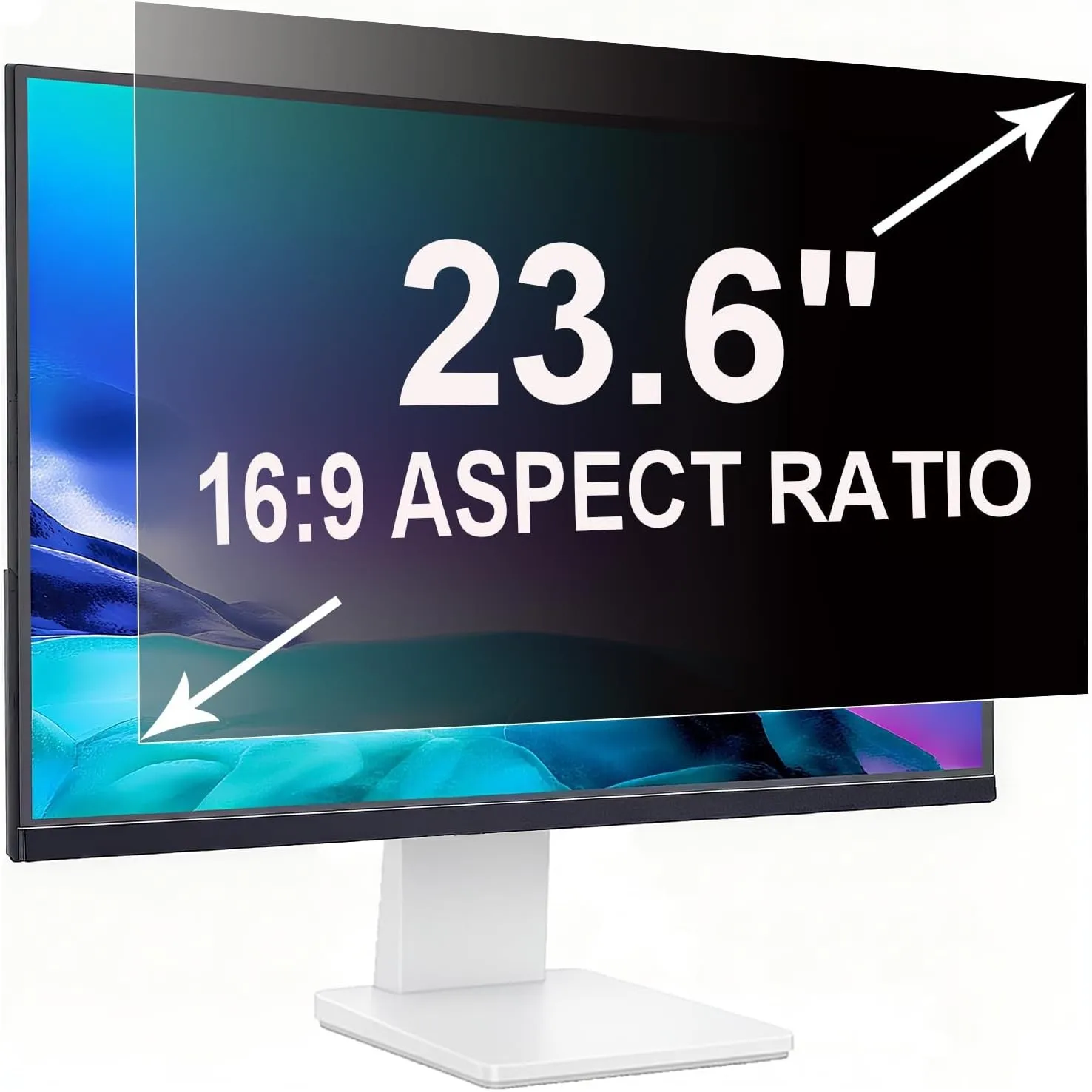 Sichtschutzfolie für 23.6 Zoll 16:9 (52.2x29.4cm) Monitor | Blaulichtfilter & Blendschutz,Abnehmbar Blickschutzfolie,PC…