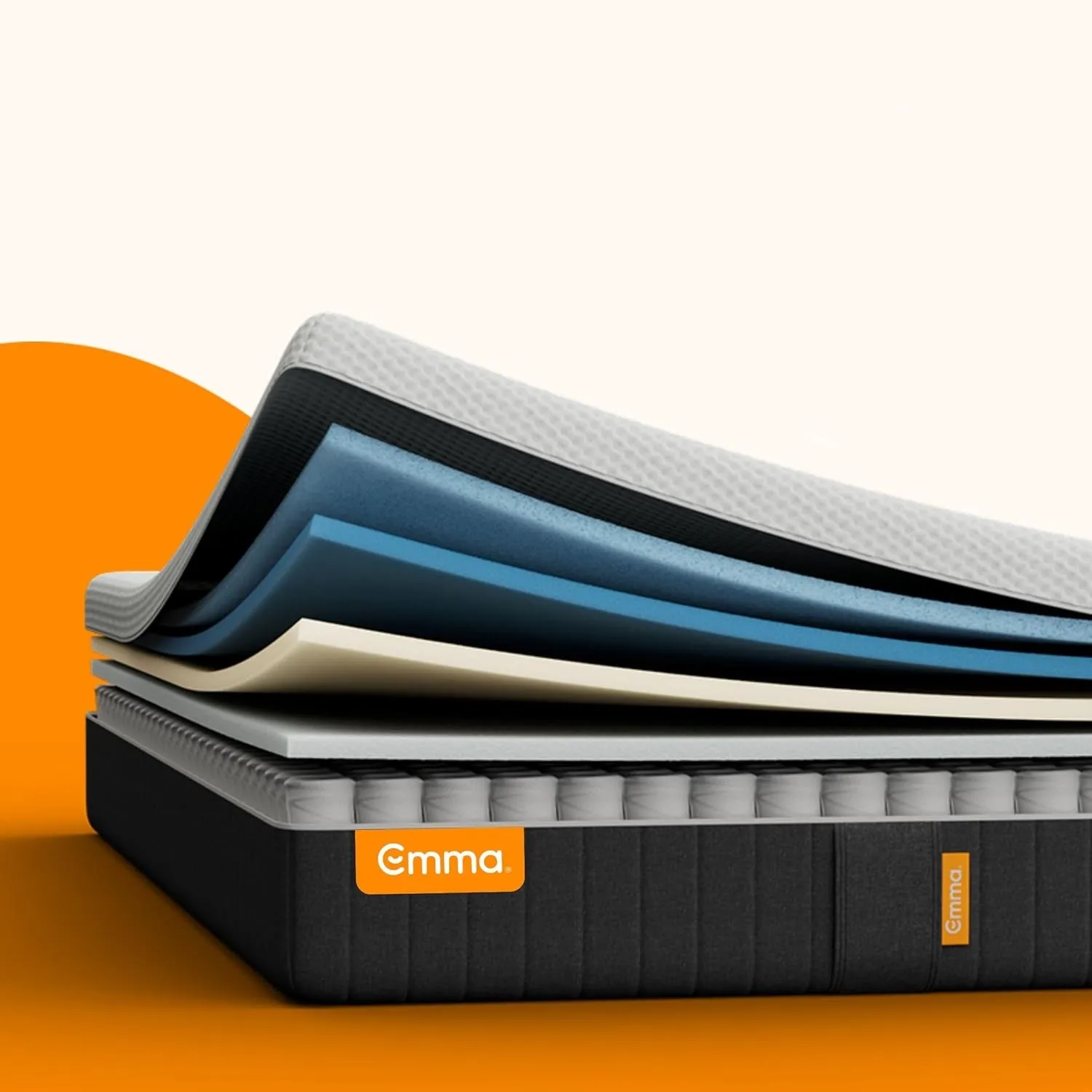 Emma Original Pro Matratze 140x200 cm – 27 cm Hybridmatratze mit 7-Zonen-Taschenfederkern, ThermoSync® Kühltechnologie …