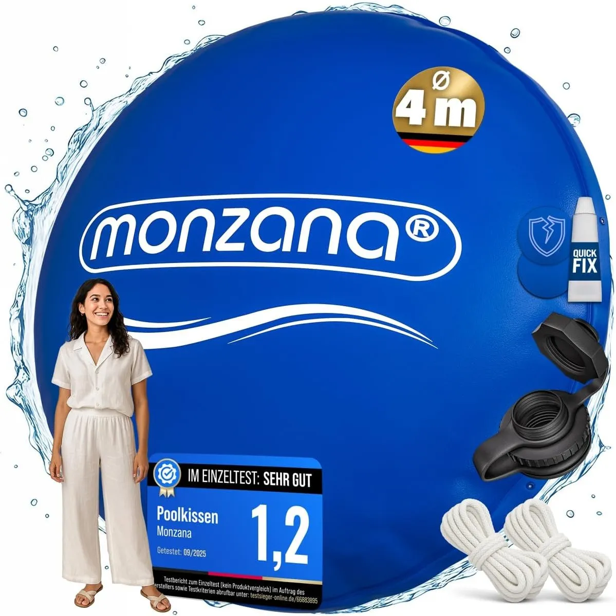 Monzana Poolkissen Winter XXL Chlorbeständig 4m Rund