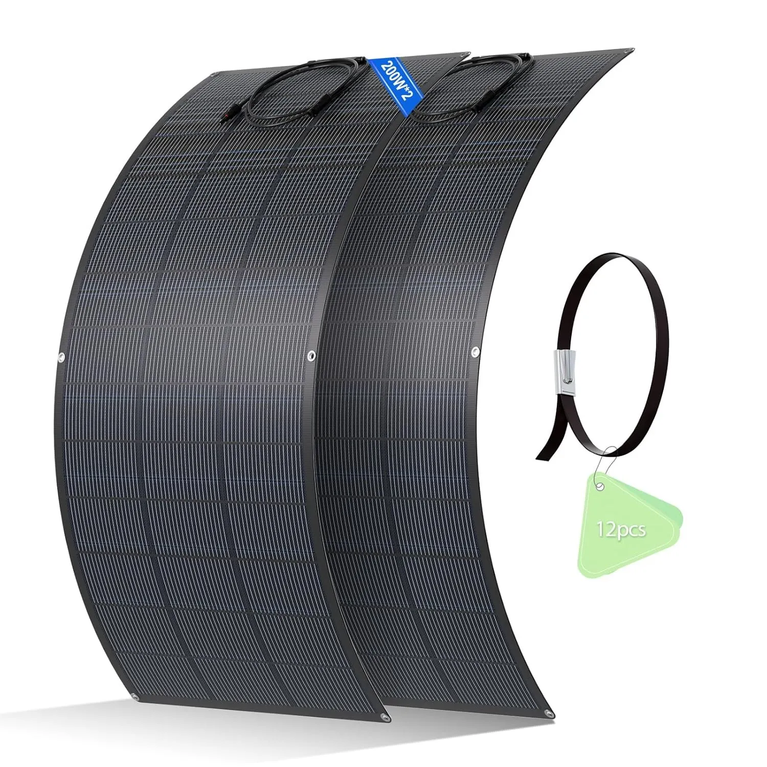 ECO-WORTHY 400W Solarpanel Flexiblel,25% hohe Umwandlung