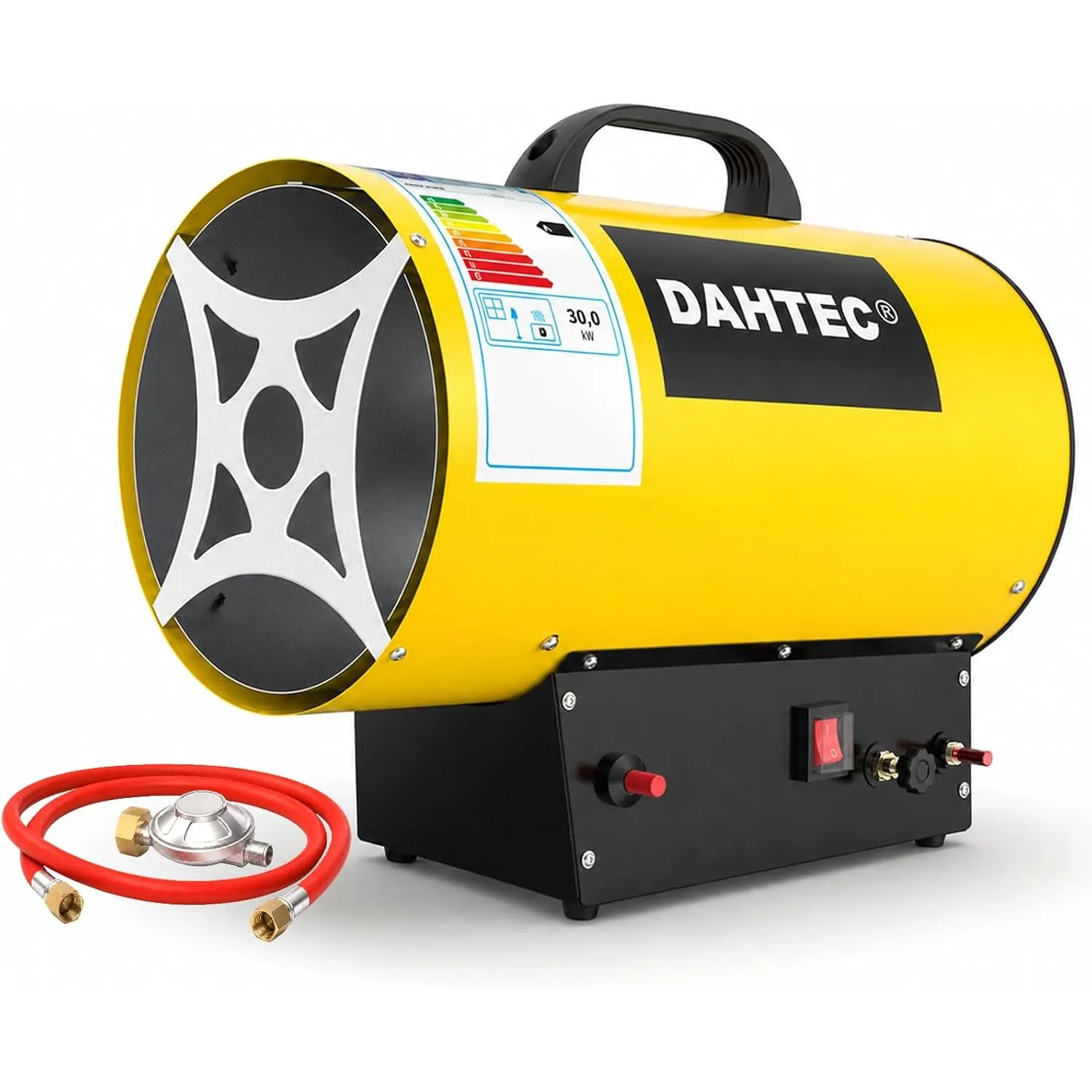 DAHTEC Gasheizgebläse 18-30 kw Leistungsregulierung Heizkanone Heizlüfter Gas Tragbar Bauheizer Luftmenge 1000 m³/h für…