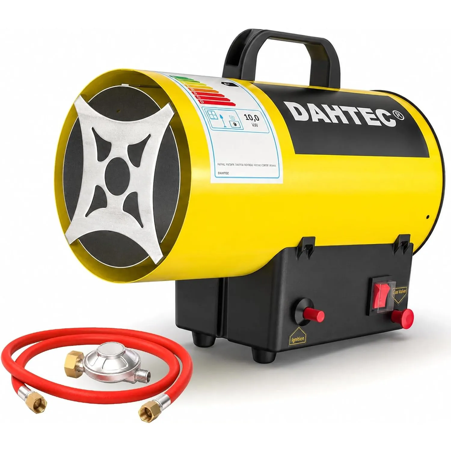 DAHTEC Gasheizgebläse 10 kw Tragbar Heizkanone Gasheizer Bauheizer Luftmenge 580 m³/h Heizlüfter Gas Elektroheizer für …
