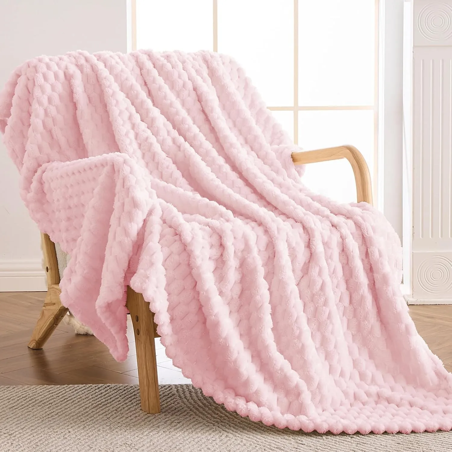 Vielit Kuscheldecke Flauschig, Deko Sofa Decke, 150x200 XL Pink