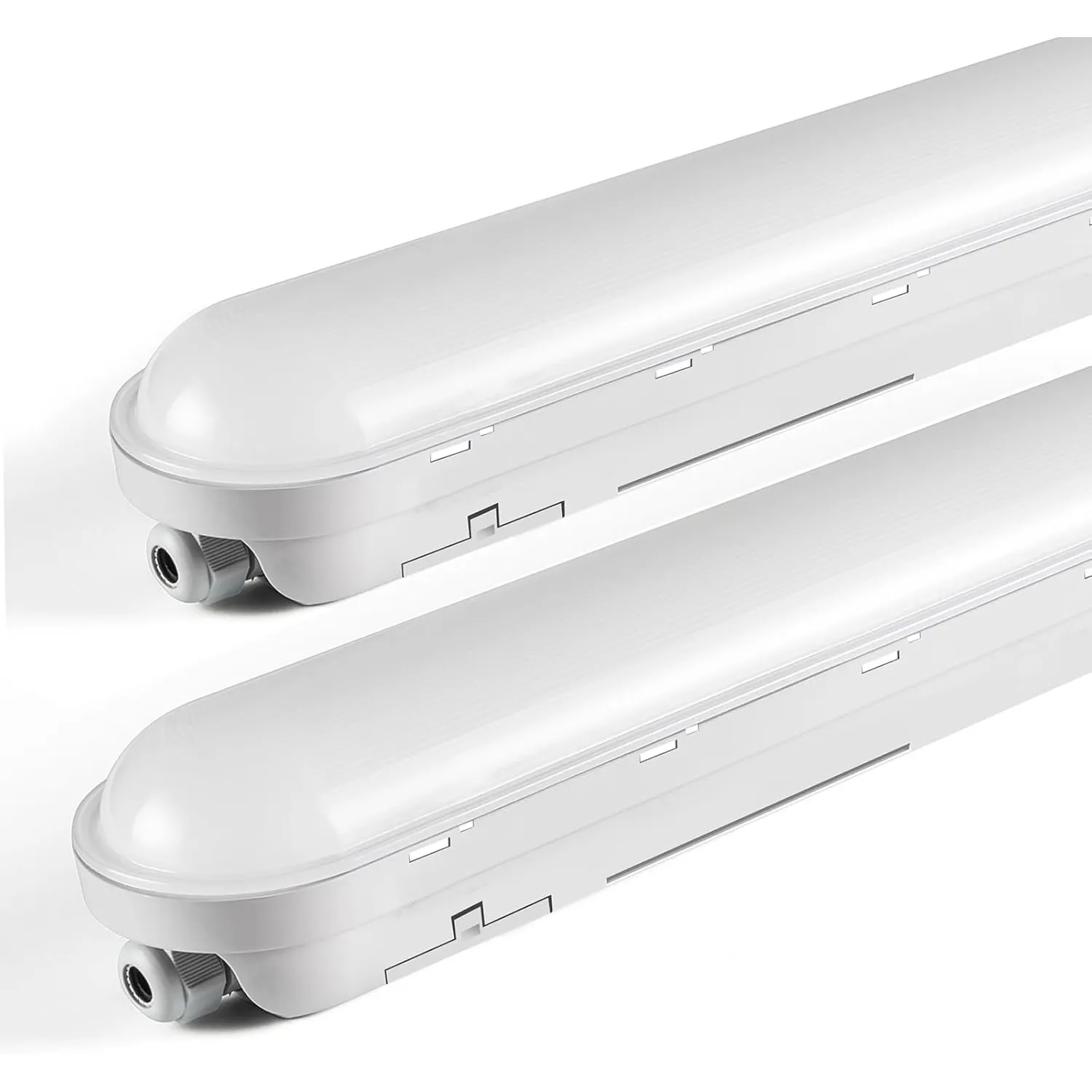 TONFFI 2 Stück Feuchtraumleuchte LED 150CM, 4000K Neutralweiß Feuchtraumlampe Komplett, IP65 Verknüpfbar Kellerlampe fü…