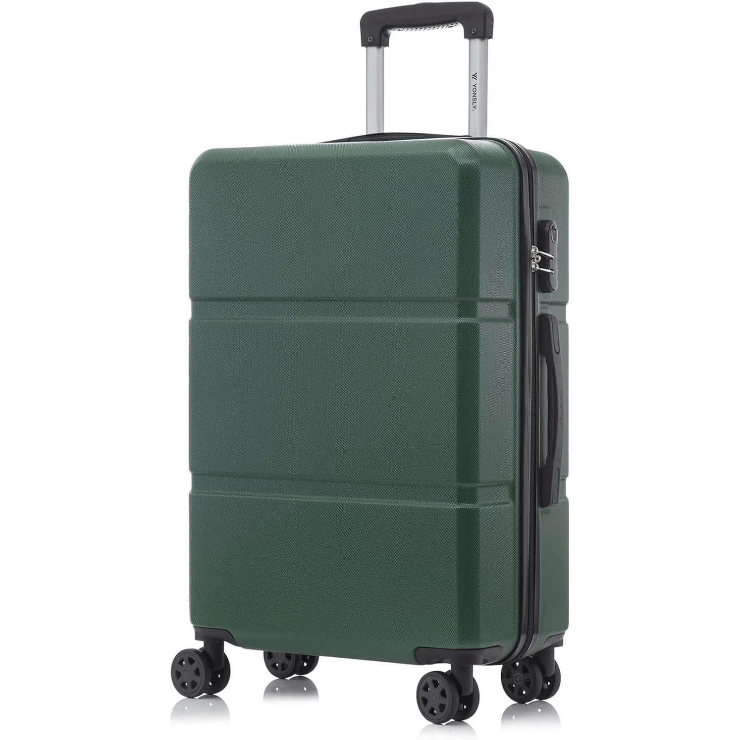 Trolley Reisekoffer Suitcase, Rollkoffer Handgepäck mit 4 Rollen 360°, Hartschalenreisekoffer, Zahlenschloss, Weicher G…