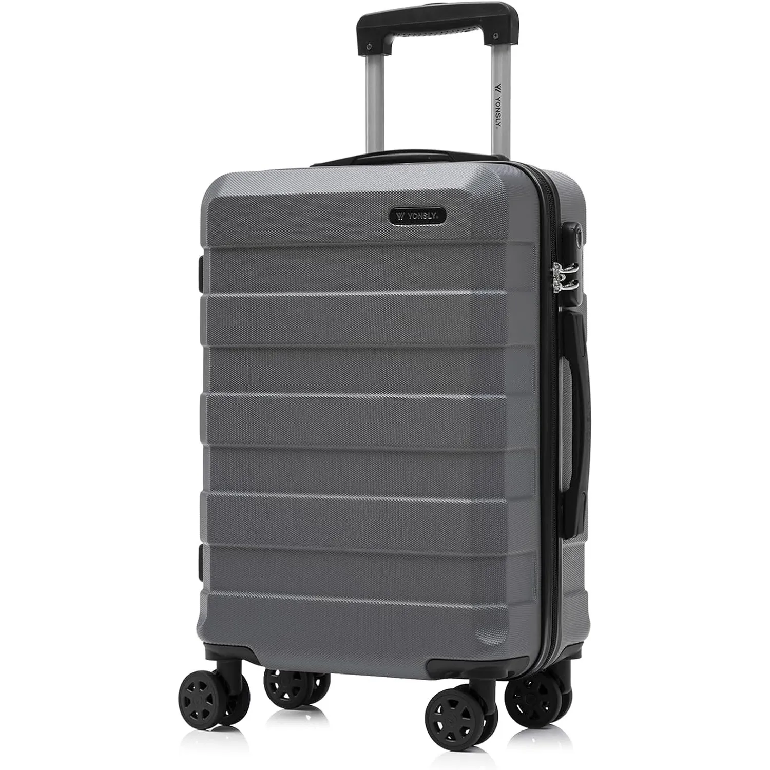 Trolley Reisekoffer, Rollkoffer Handgepäck, Kabinenkoffer, Travel Suitcase Hartschalenreisekoffer mit 4 Rollen 360°, Za…