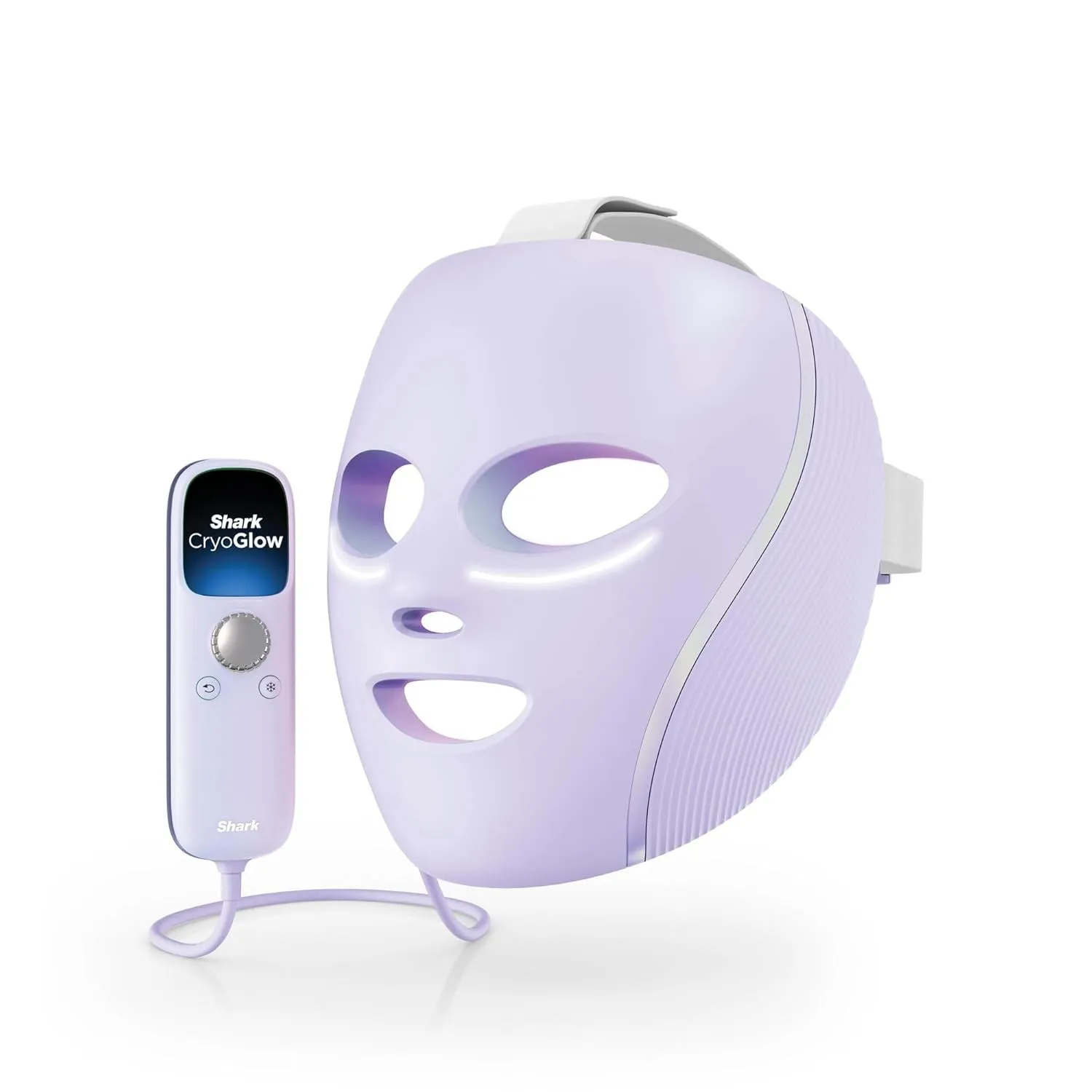 Shark CryoGlow LED-Gesichtsmaske, Augenpartie-Kühlung, Kühles Lila