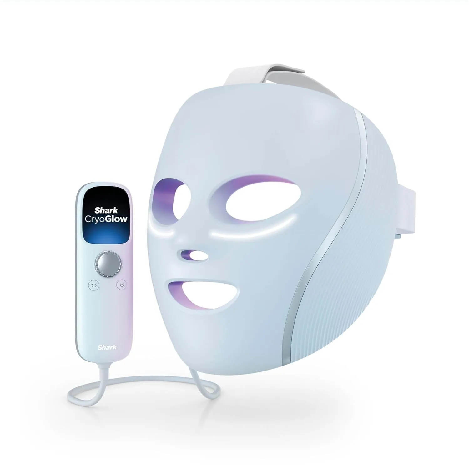 Shark CryoGlow LED-Gesichtsmaske mit Kühlung der Augenpartie, Frostblau