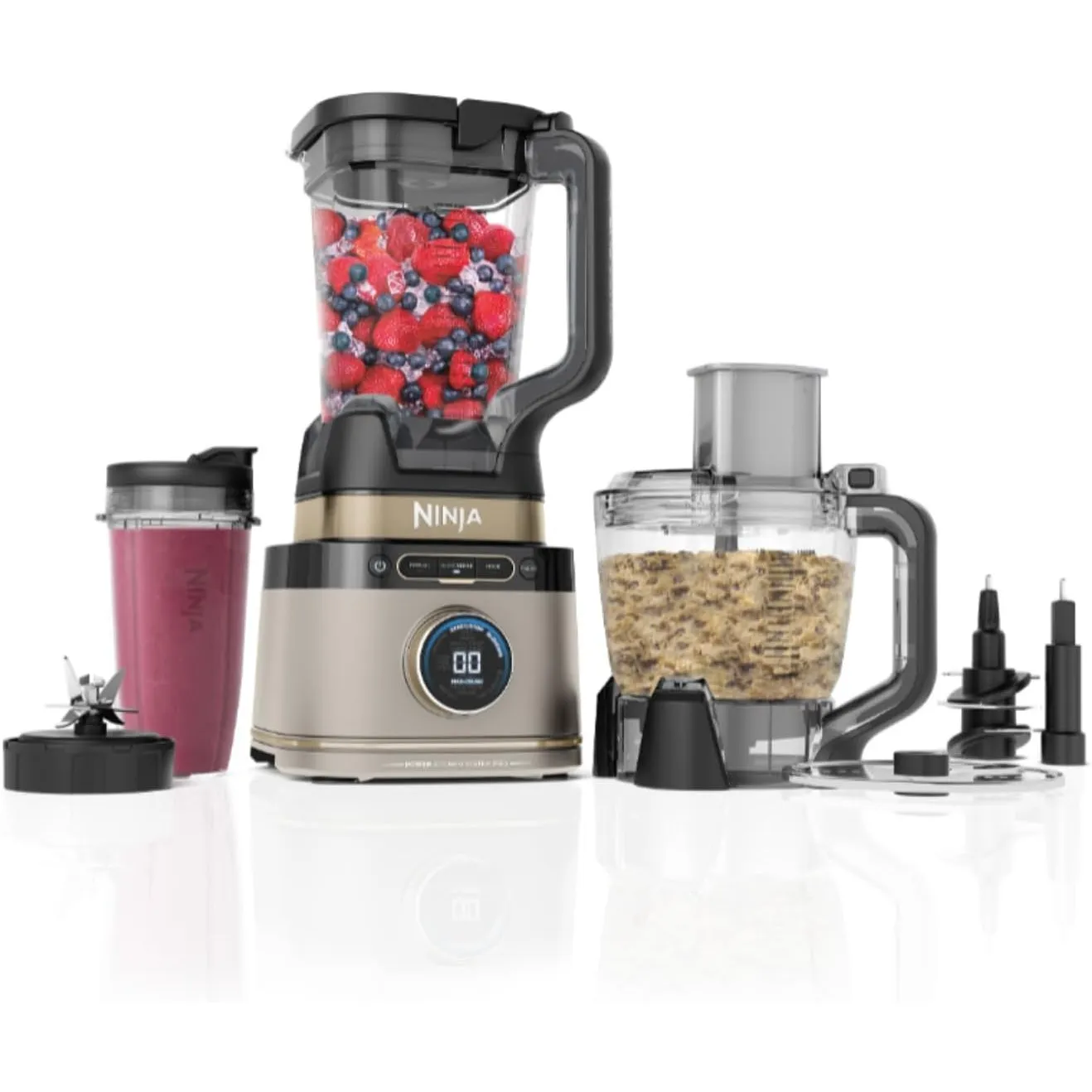 Ninja 3-in-1 Detect Power Blender Processor Pro, 1200 W, Stone Gold