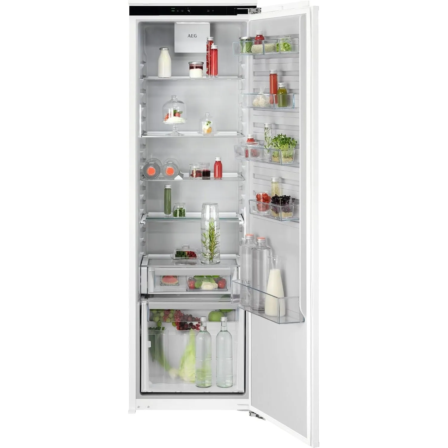 AEG Einbaukühlschrank 178x56 cm, Serie 6000 DynamicAir-gleichmäßige Kühlung je Ebene, 307 L Kühlen, CustomFlex – flexib…