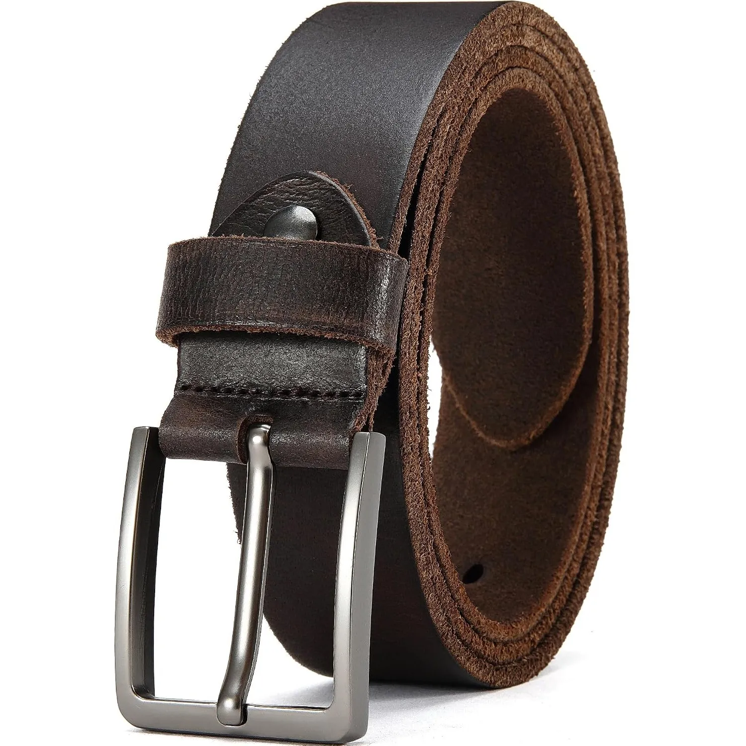 DOOPAI Gürtel Herren,Vollledergürtel Casual Arbeit Cowboy Ledergürtel 40mm