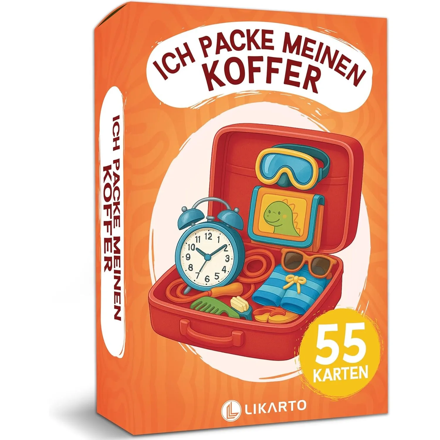 LIKARTO Ich packe Meinen Koffer Spiel für Kinder - Spieleklassiker für Zuhause & unterwegs - Familienspiel & Lernspiel …