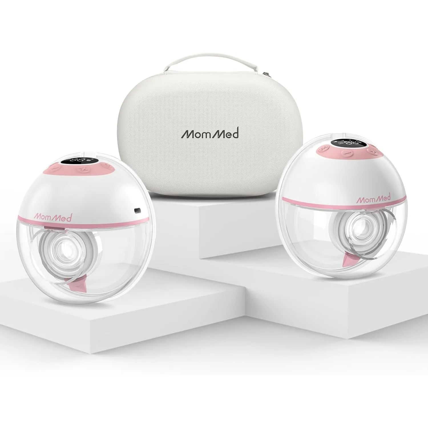 MOMMED Milchpumpe, 27mm Milchpumpe Elektrisch mit 4 Modi & 12 Saugstärken, Eingebautem Nachtlicht & Leckschutz-Design, …
