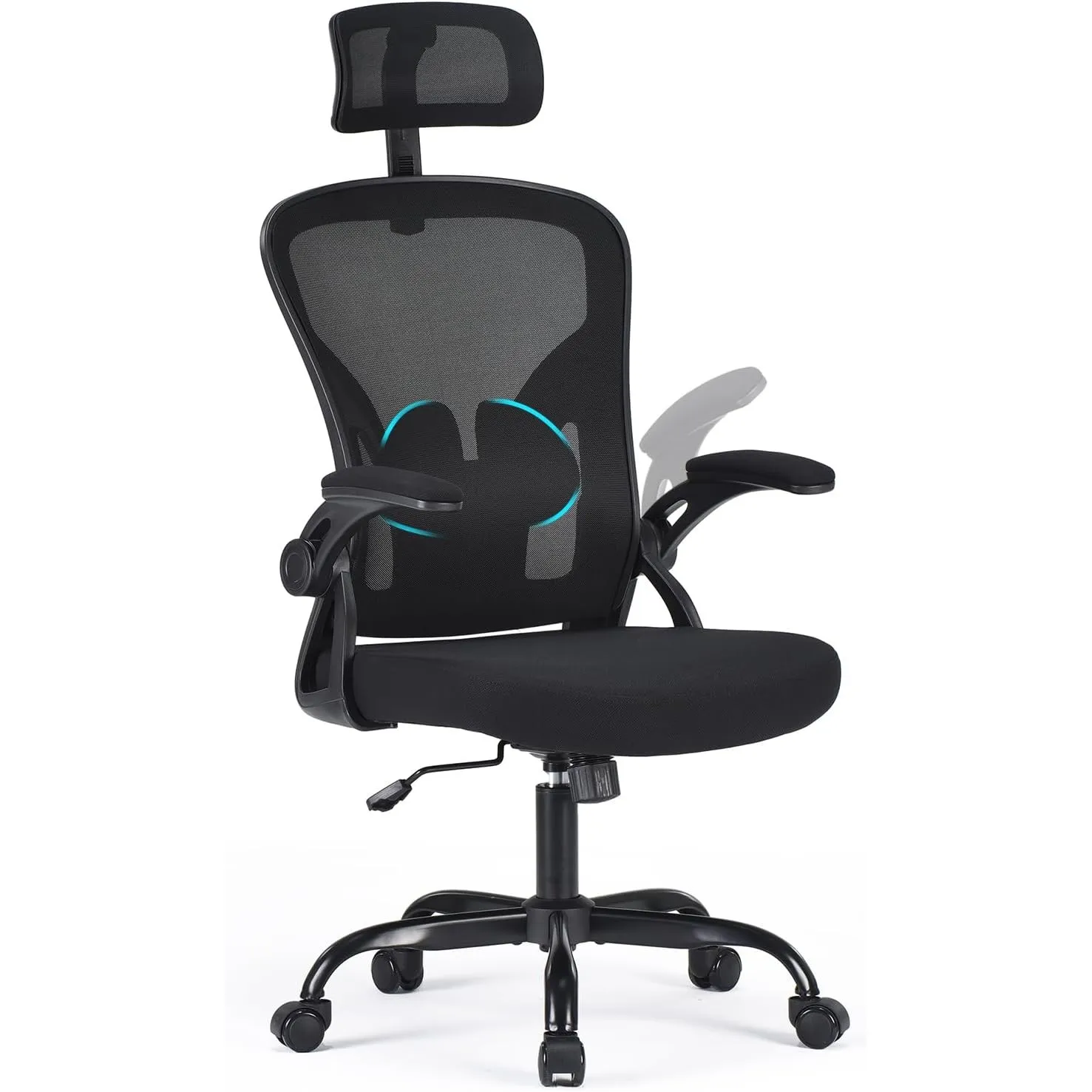 Farini Höhenverstellbar Ergonomischer Stuhl Schreibtisch Stuhl Bürostuhl Bequem mit Kopfstütze, Home Office Stuhl Compu…
